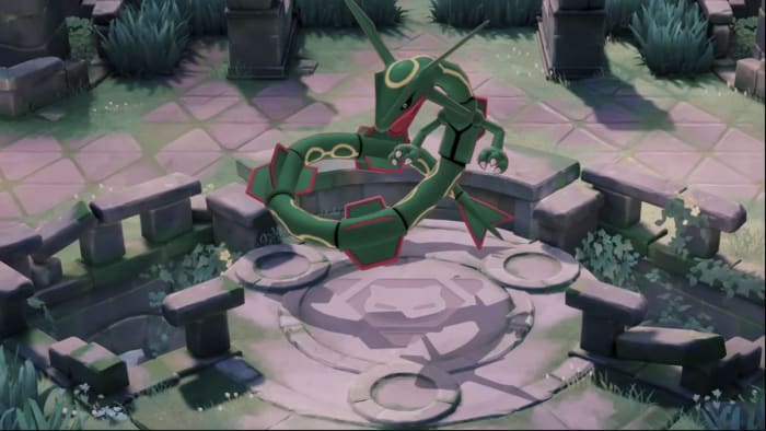 Rayquaza fight in pokemon unite